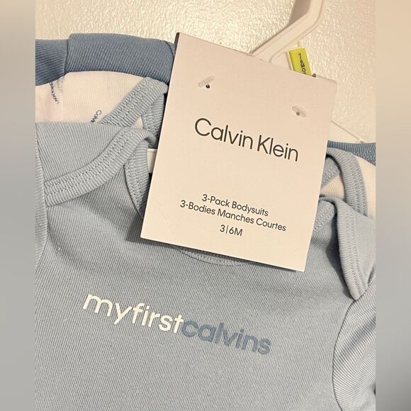 NWT Calvin Klein Baby 3-Pack Bodysuit 3-6 months - Picture 3 of 6